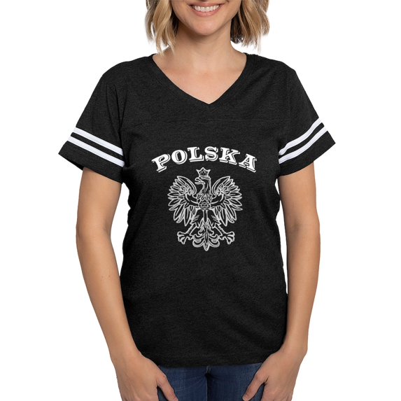 CafePress - Polska Women's Dark T Shirt - Womens Football Shirt