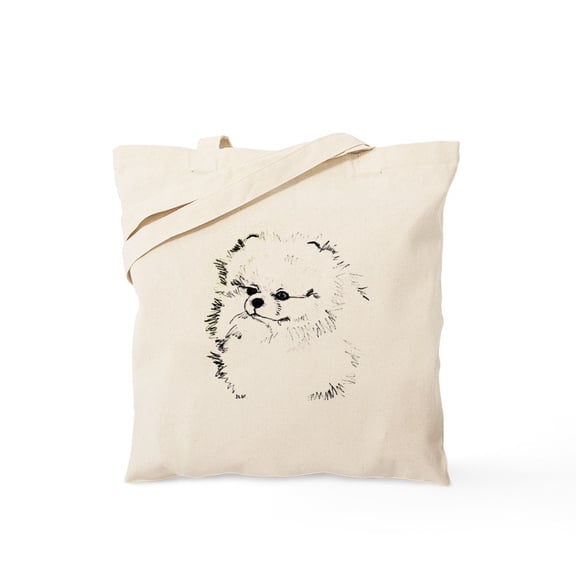 CafePress - Pom Head 3 Blk.&Wh. Tote Bag - Unisex Canvas Tote Bag, Beige, 1-Piece
