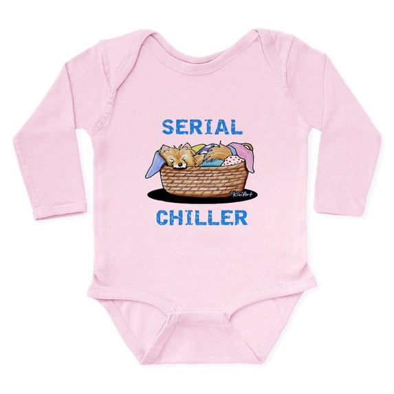 CafePress - Pom Serial Chiller Long Sleeve Infant Bodysuit - Long Sleeve Cotton Baby Bodysuit