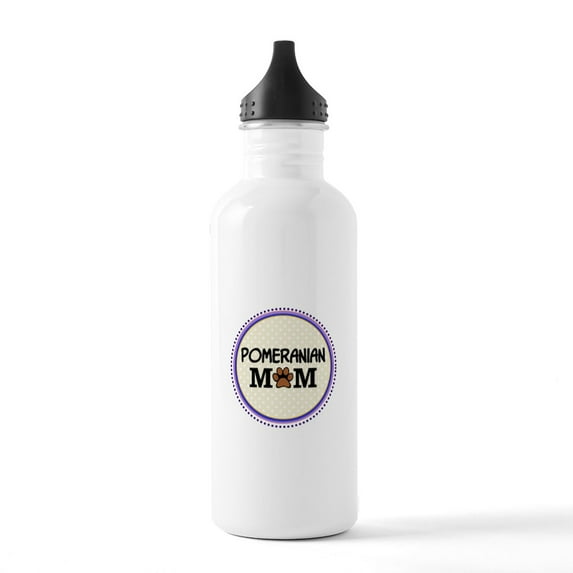 CafePress - Pomeranian Dog Mom Water Bottle - Stainless Steel Water Bottle, Sports Bottle, 1.0L