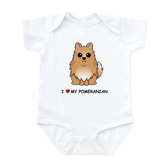 CafePress - Pomeranian Infant Bodysuit - Baby Light Bodysuit, Size Newborn - 24 Months