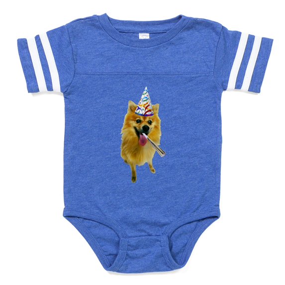 CafePress - Pomeranian Party - Cute Infant Baby Football Bodysuit