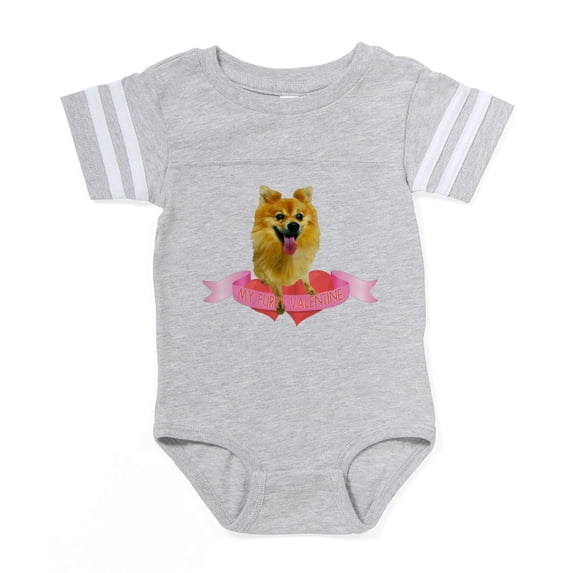 CafePress - Pomeranian Valentine - Cute Infant Baby Football Bodysuit