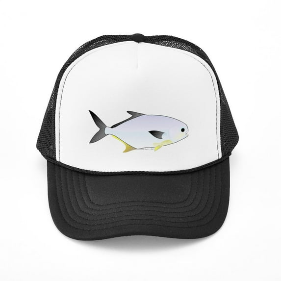 CafePress - Pompano Fish - Adjustable Unisex Printed Trucker Hat with Mesh Back
