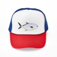 thumbnail image 1 of CafePress - Pompano Fish - Trucker Hat - Polyester Foam Front and Nylon Mesh Weave Back, 1 of 10