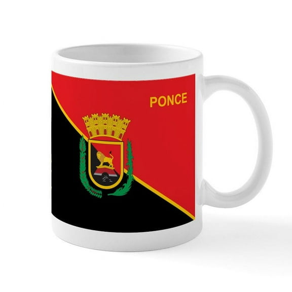 CafePress - Ponce Flag Mug - 11 oz Ceramic Mug - Novelty Coffee Tea Cup