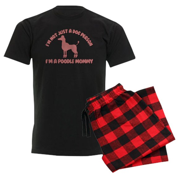 CafePress - Poodle Mommy Men's Dark Pajamas - Men's Dark Loose Fit Cotton Pajama Set
