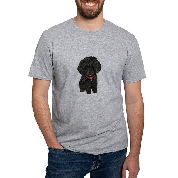 CafePress - Poodle Pup (Blk) Fitted T Shirt - Fitted T-Shirt, Vintage Fit Soft Cotton Tee