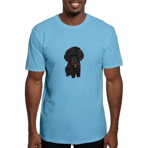CafePress - Poodle Pup (Blk) Fitted T Shirt - Fitted T-Shirt, Vintage Fit Soft Cotton Tee