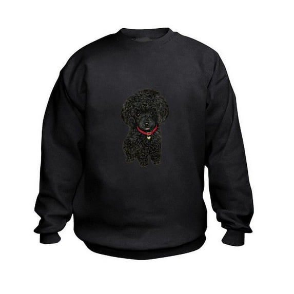 CafePress - Poodle Pup (Blk) Kids Sweatshirt - Kids Sweatshirt, Youth Crew Neck Sweatshirt