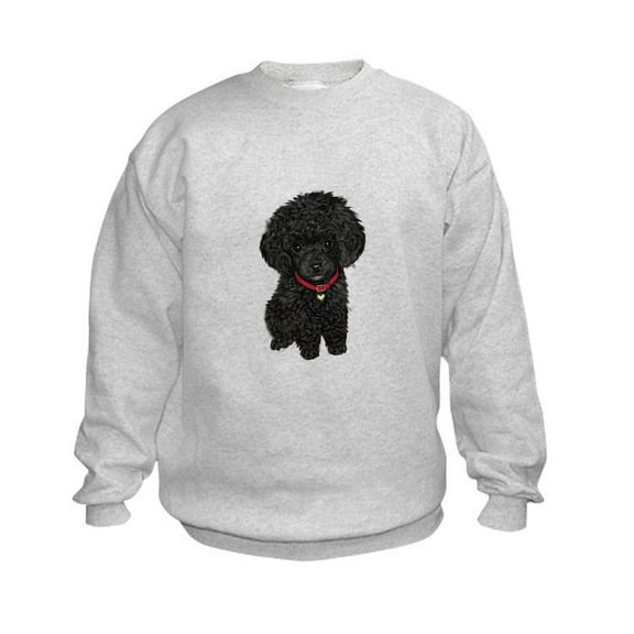 CafePress - Poodle Pup (Blk) Kids Sweatshirt - Kids Sweatshirt, Youth Crew Neck Sweatshirt