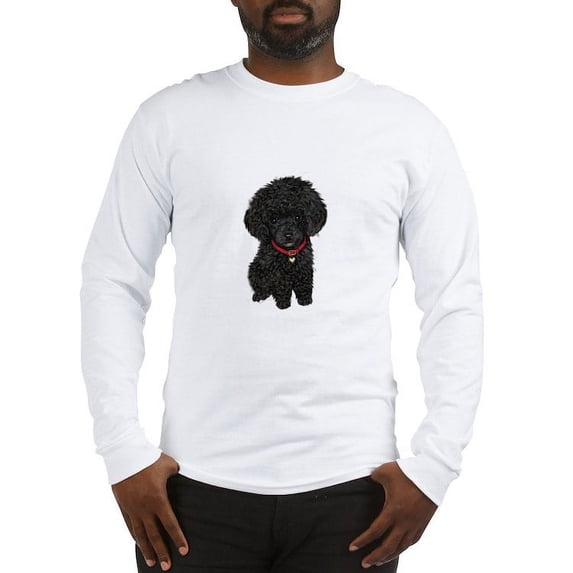 CafePress - Poodle Pup (Blk) Long Sleeve T Shirt - Unisex Cotton Long Sleeve T-Shirt