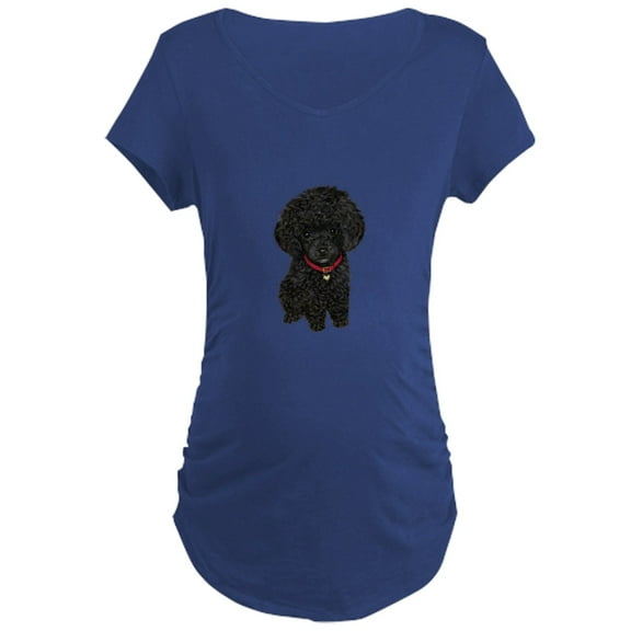 CafePress - Poodle Pup (Blk) Maternity Dark T Shirt - Maternity Dark T-Shirt