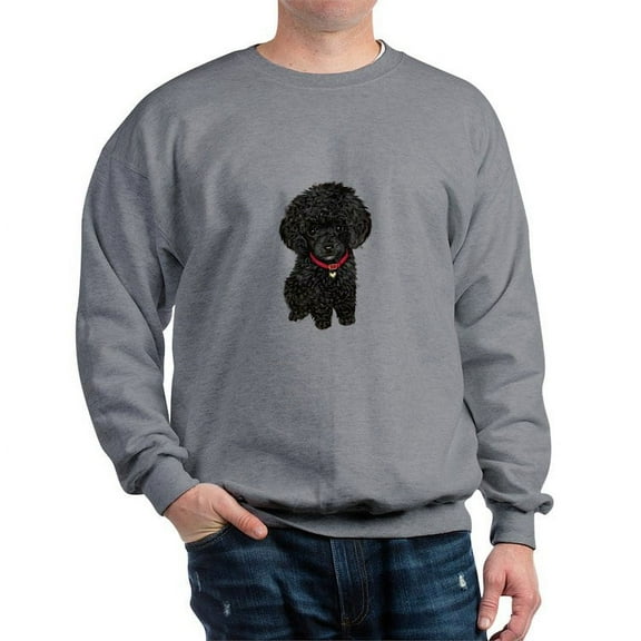 CafePress - Poodle Pup (Blk) Sweatshirt - Crew Neck Sweatshirt