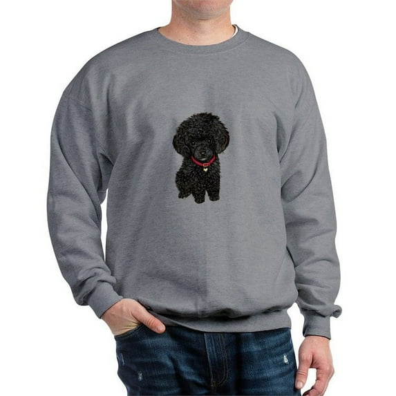 CafePress - Poodle Pup (Blk) Sweatshirt - Crew Neck Sweatshirt