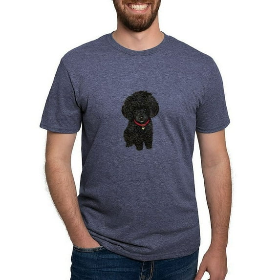CafePress - Poodle Pup (Blk) T Shirt - Mens Tri-blend T-Shirt