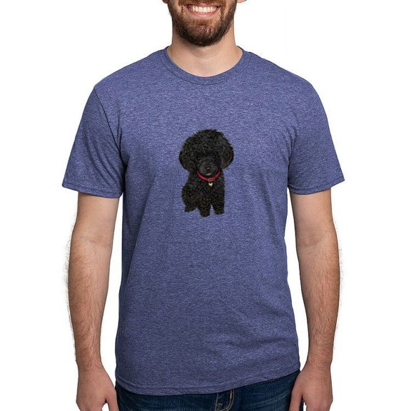 CafePress - Poodle Pup (Blk) T Shirt - Mens Tri-blend T-Shirt