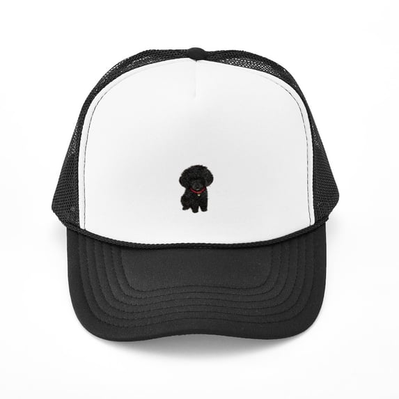 CafePress - Poodle Pup (Blk) - Adjustable Unisex Printed Trucker Hat with Mesh Back