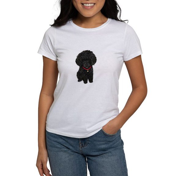 CafePress - Poodle Pup (Blk) Women's T Shirt - Women's Classic T-Shirt