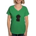 thumbnail image 1 of CafePress - Poodle Pup (Blk) Women's V Neck Dark T Shirt - Women's V-Neck Dark T-Shirt, 1 of 4