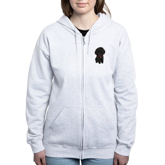 CafePress - Poodle Pup (Blk) - Women's Zip Hoodie