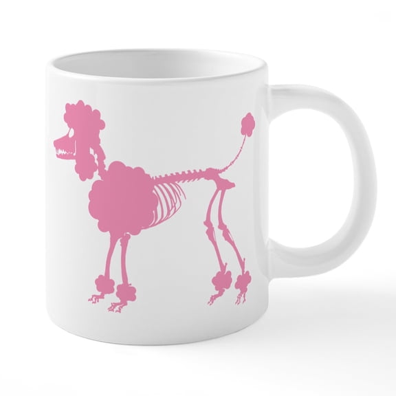 CafePress - Poodle Skeleton_Pk - 20 Oz White Ceramic Mega Mug