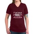 thumbnail image 1 of CafePress - Poodle T Shirt - Women's V-Neck Dark T-Shirt, 1 of 1