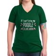thumbnail image 1 of CafePress - Poodle T Shirt - Women's V-Neck Dark T-Shirt, 1 of 1