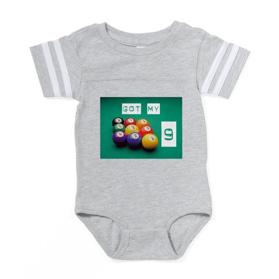 CafePress - Pool Nine Ball - Cute Infant Baby Football Bodysuit