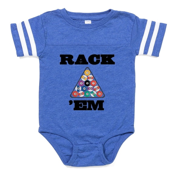 CafePress - Pool Rack Em - Cute Infant Baby Football Bodysuit