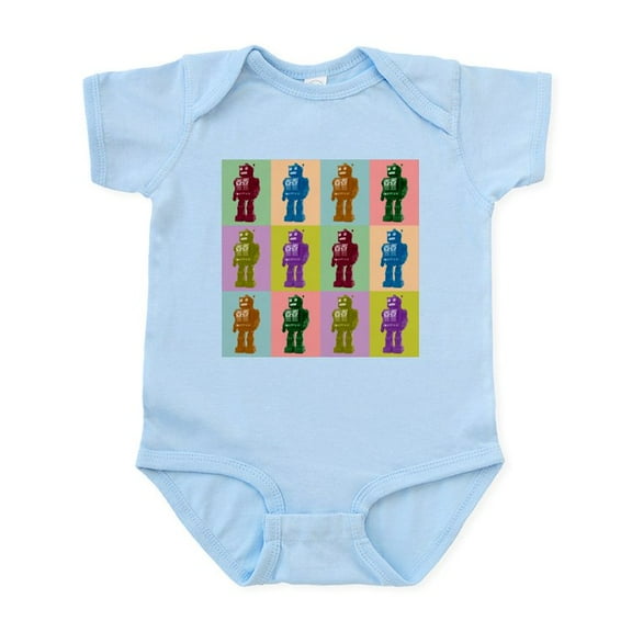 CafePress - Pop Art Robots Infant Bodysuit - Baby Light Bodysuit, Size Newborn - 24 Months