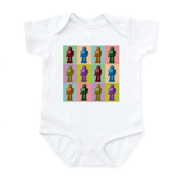 CafePress - Pop Art Robots Infant Bodysuit - Baby Light Bodysuit, Size Newborn - 24 Months