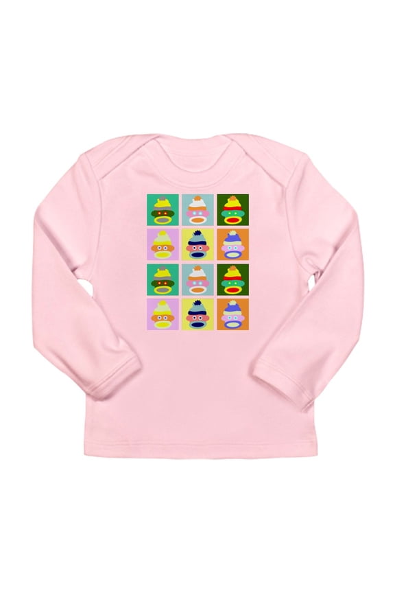 - Pop Art Sock Monkeys Long Sleeve Infant T Shirt - Long Sleeve Infant T-Shirt