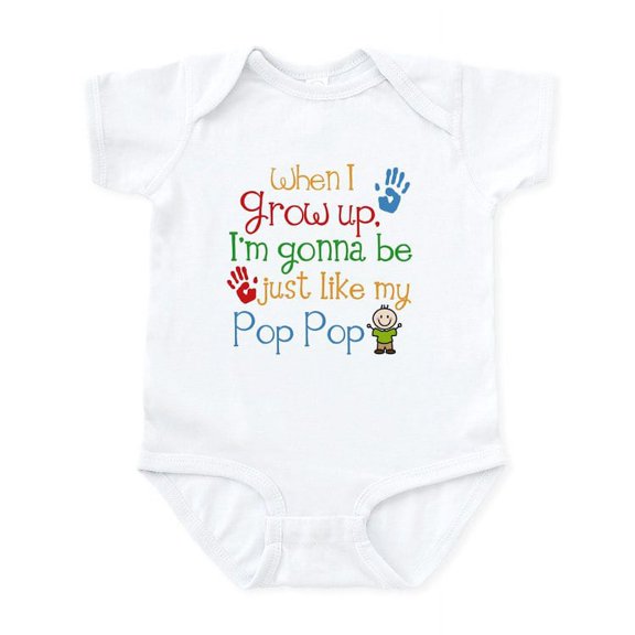 CafePress - Pop Pop Grandchild Gift Body Suit - Baby Light Bodysuit, Size Newborn - 24 Months