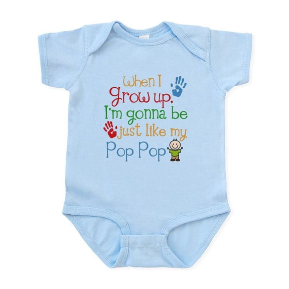 CafePress - Pop Pop Grandchild Gift Body Suit - Baby Light Bodysuit, Size Newborn - 24 Months