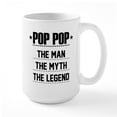 thumbnail image 1 of CafePress - Pop Pop The Man, The Myth, The Legend Mugs - 15 oz Ceramic Large White Novelty Mug, 1 of 6