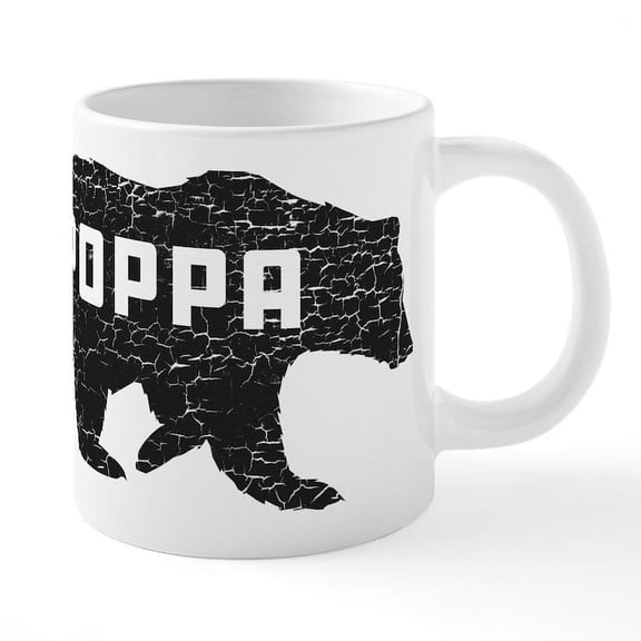 CafePress - Poppa Bear - 20 Oz White Ceramic Mega Mug