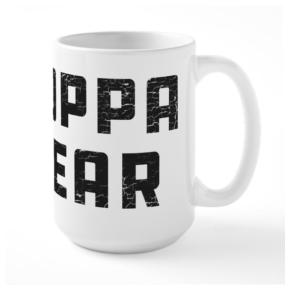 CafePress - Poppa Bear Large Mug - 15 oz Ceramic Large White Novelty Mug