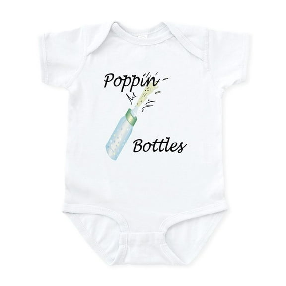 CafePress - Poppin Bottles Body Suit - Baby Light Bodysuit, Size Newborn - 24 Months