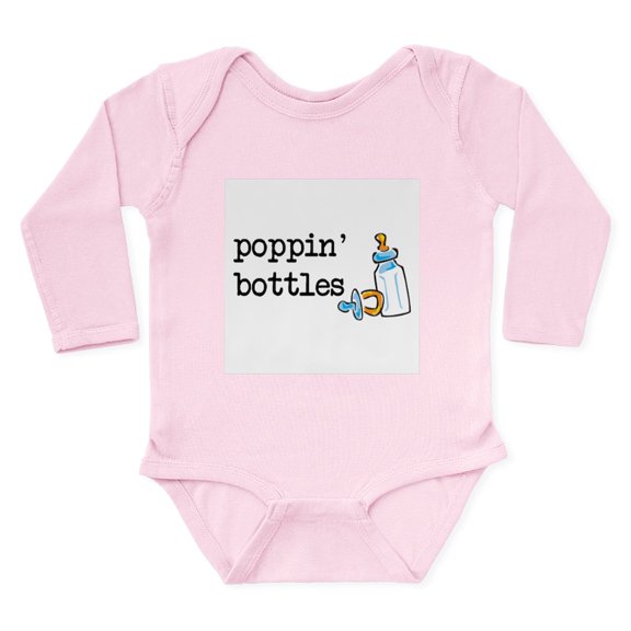 CafePress - Poppin Bottles Body Suit - Long Sleeve Cotton Baby Bodysuit
