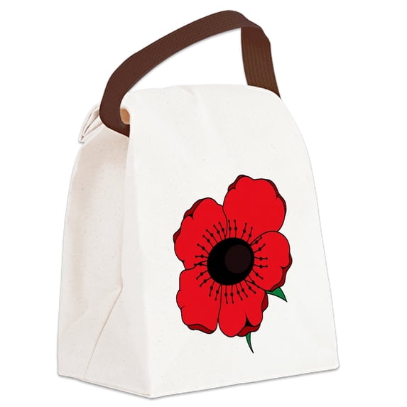 CafePress - Poppy Flower - Canvas Lunch Bag with Strap Handle
