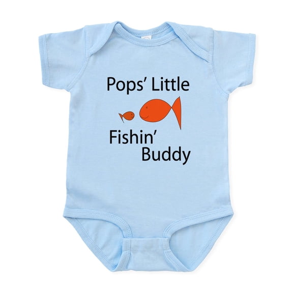 CafePress - Pops Little Fishin' Buddy Body Suit - Baby Light Bodysuit, Size Newborn - 24 Months