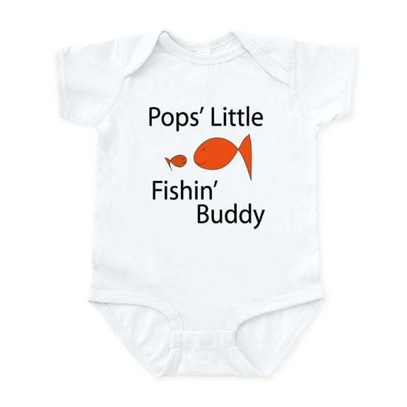 CafePress - Pops Little Fishin' Buddy Body Suit - Baby Light Bodysuit, Size Newborn - 24 Months