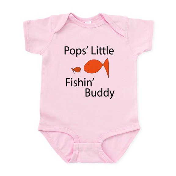 CafePress - Pops Little Fishin' Buddy Body Suit - Baby Light Bodysuit, Size Newborn - 24 Months