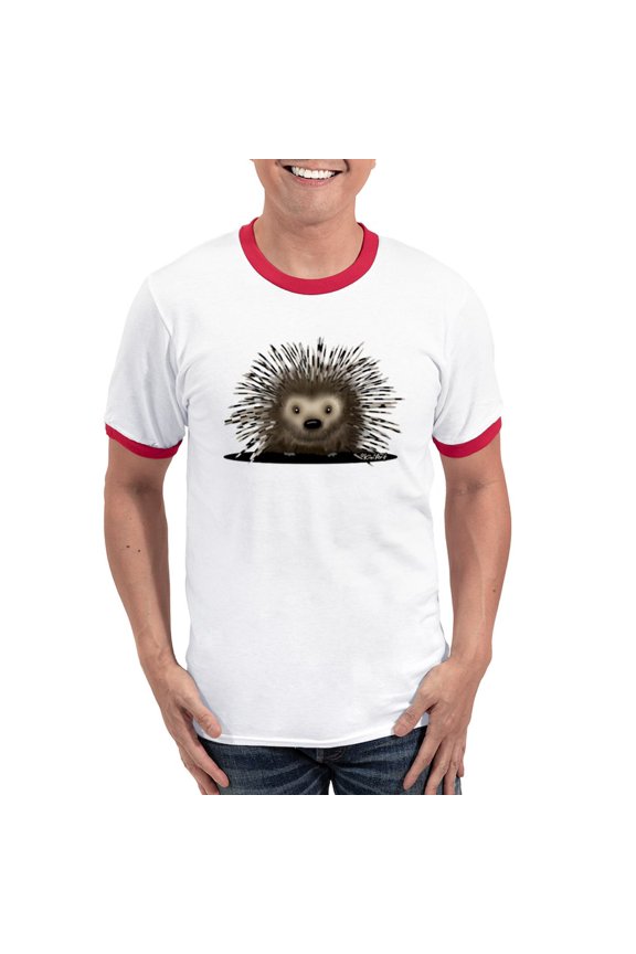 - Porcupine Ringer T - 100% Cotton Ringed T-Shirt