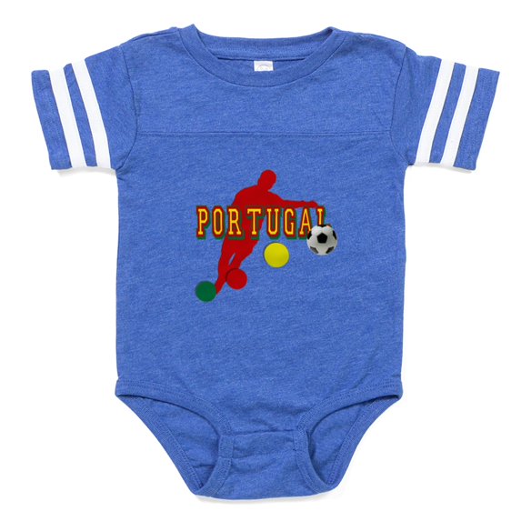 CafePress - Portugal Soccer Player - Cute Infant Baby Football Bodysuit