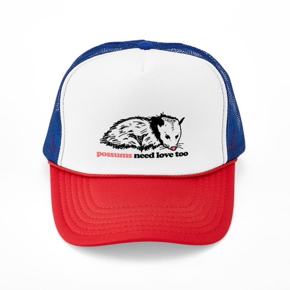 CafePress - Possums Need Love Too - Adjustable Unisex Printed Trucker Hat with Mesh Back