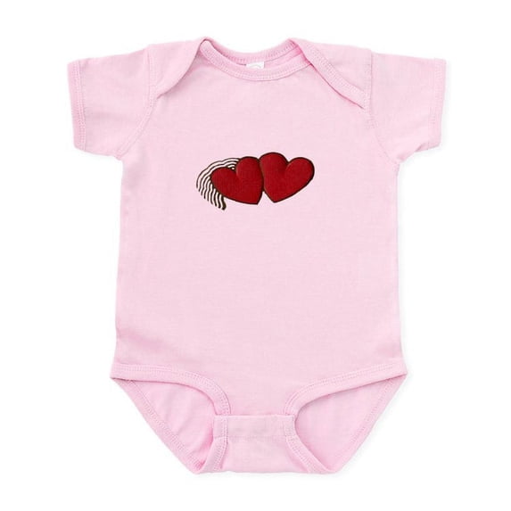 CafePress - Postage Stamp Hearts Infant Bodysuit - Baby Light Bodysuit, Size Newborn - 24 Months