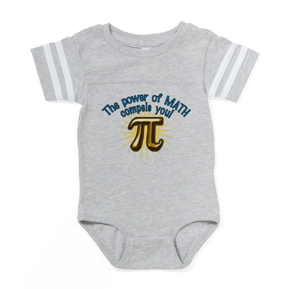 CafePress - Power Of Math - Cute Infant Baby Football Bodysuit