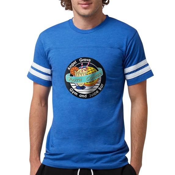 CafePress - Power Rangers Angel Grove G Men's Football T Shirt - Mens Football Shirt